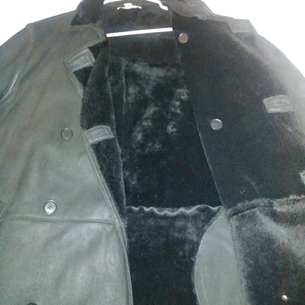Large Calvin Klein Leather Coat